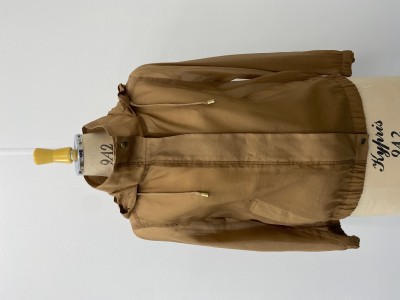 シアー素材フーテッドジャケット