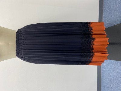 配色プリーツスカート